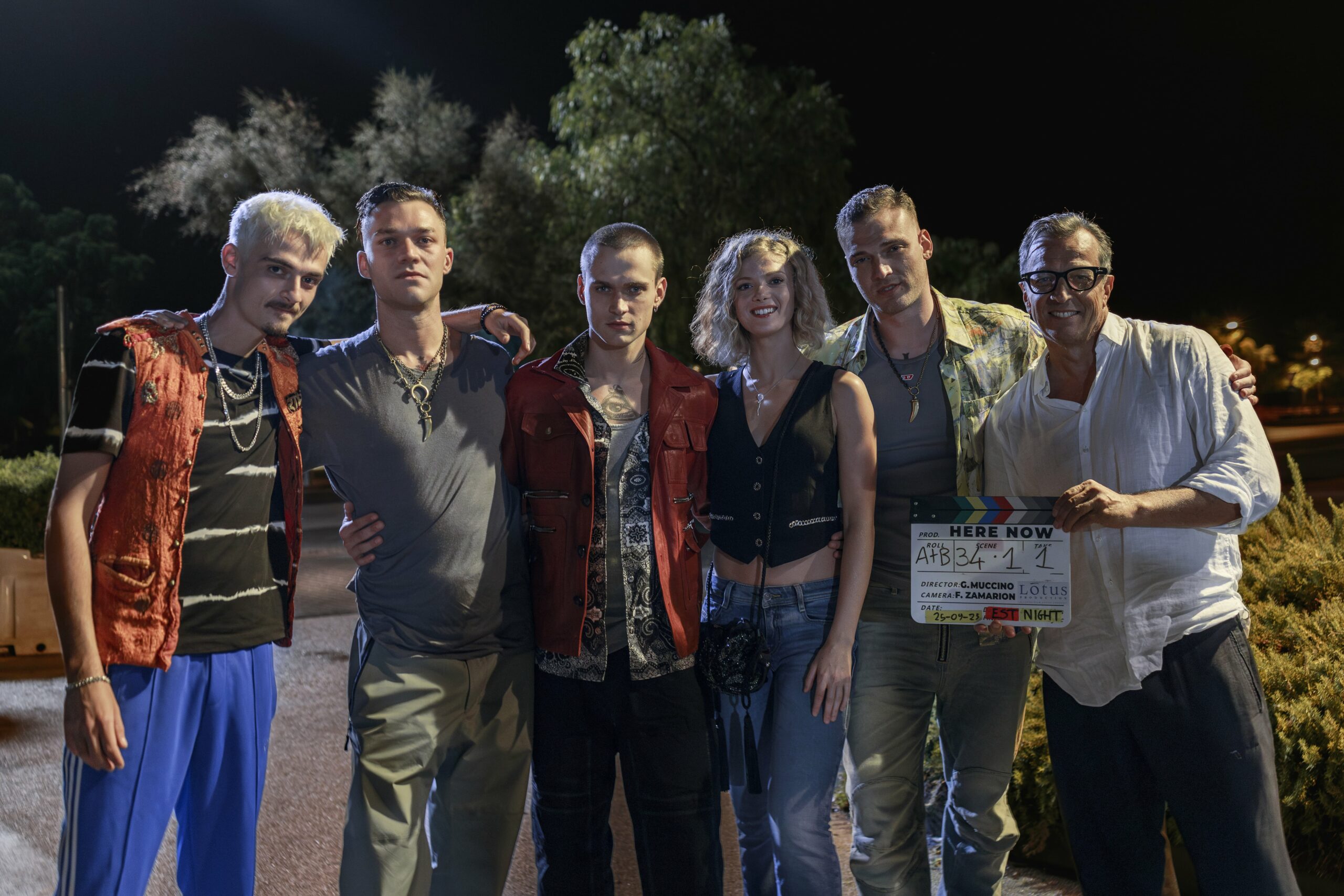 _E1A0780-Francesco Garilli, Lorenzo Richelmy, Saul Nanni, Elena Kampouris, Enrico Inserra, Gabriele Muccino - foto di Valentina Glorioso (1)-min
